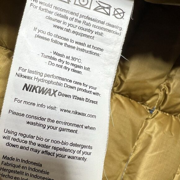 RAB NIKWAX Microlight Down Puffer Jacket Men Size Large Navy Blue Style: QDA-94 - Picture 11 of 13